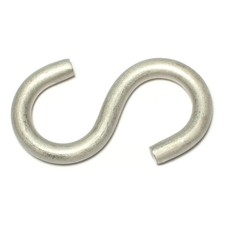 5/16" x 7/8" x 3" 18-8 Stainless Steel Large Wire S Hooks 4 pcs. 