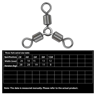 Prong Swivel Swivel Angeln für Angelliebhaber Haken Köder Outdoor Ring Ringe C