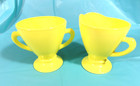 Vintage Hazel Atlas Moderntone Platonite Bright Yellow Cream And Sugar — photo 1