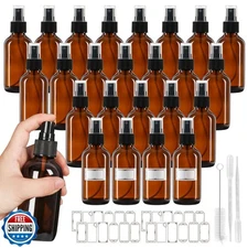 Jaisie.W 120ml Glass Spray Bottles with Fine Mist Sprayer 24Pack,