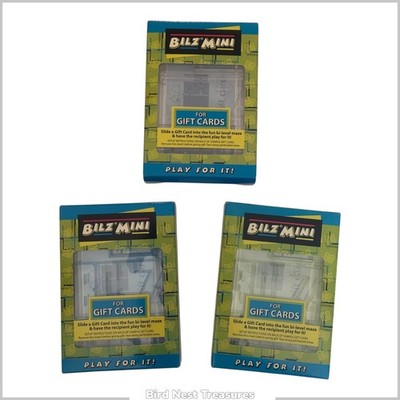 NIB Lot of 3 BILZ MINI GIFT CARD HOLDERS - Make Them Play for Their Gift!