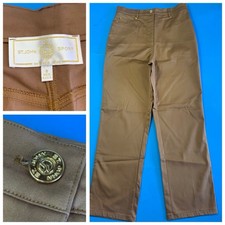 St. John Sport Stretchy Khaki Trouser Straight Leg Pant Sz 8 29  Waist USA     