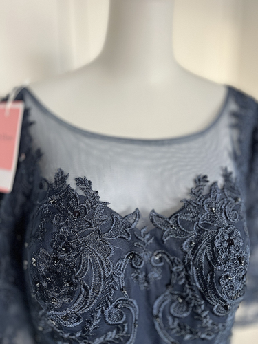 NWT JJ's House Size 16W Formal Dress Navy Blue Beaded Wedding Mother Bride Groom - Picture 12 of 15
