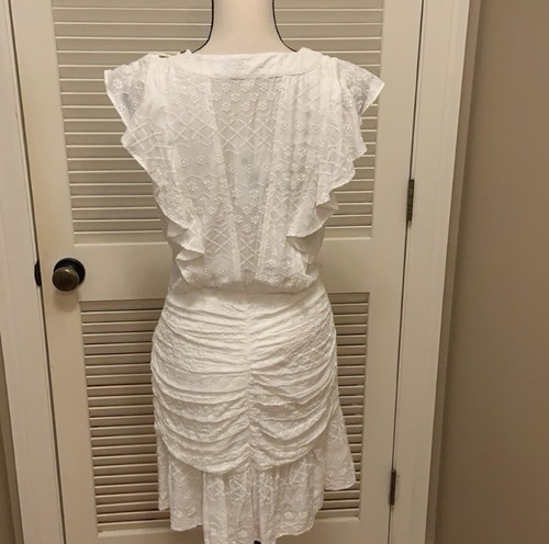 CHELSEA & VIOLET französisches elegantes ärmelloses Kleid weiß Spitze Größe Small/gebraucht - Bild 2 von 17