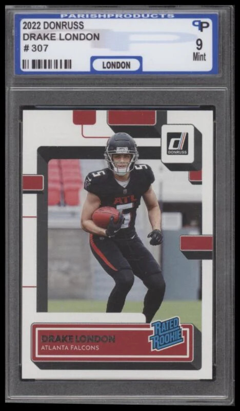 2022 DONRUSS DRAKE LONDON 307 MINT RC PP 9 FOOTBALL ATLANTA FALCONS