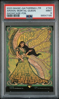 PSA 9 MAGIC-GATHERING LTR ARWEN, MORTAL QUEEN POSTER SHOWCASE-FOIL