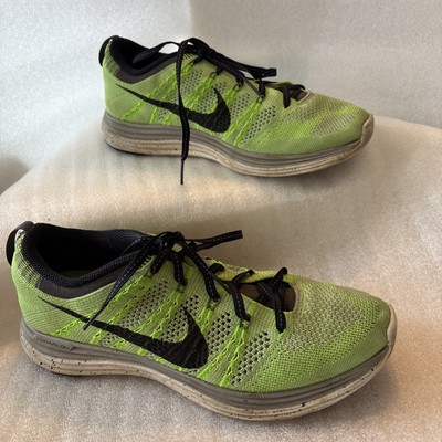 Nike Lunarlon Flyknit One Women s Running Sneakers Neon Green Size 8.5 