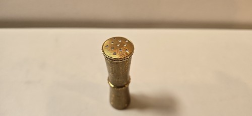Revlon 583 Lipstick Case Van Cleef & Arpel Brass & Rhinestone - Very Nice Shape - Picture 2 of 8