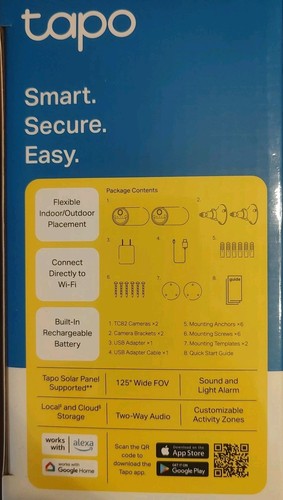 🌹 TP-Link TC82(2-pack) Tapo Wireless Indoor/Outdoor 2K Security Camera NEW (CH) - Picture 4 of 5