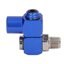 Blue 1/4" Inch NPT 360 Degree Swivel Air Hose Connector Pressure Adapter