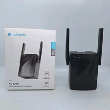 ROCK SPACE WiFi Range Extender up to 1200Mbps for 2.4 & 5GHz Dual Band WiFi
