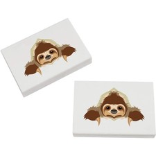 2 x 45mm 'Resting Sloth' Erasers / Rubbers ER00018145 