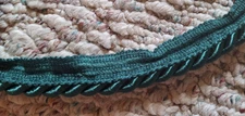 2 Yds. Continuous Lg. Hunter Green Twist Cord Rope Trim w/Lip Pipping Trim