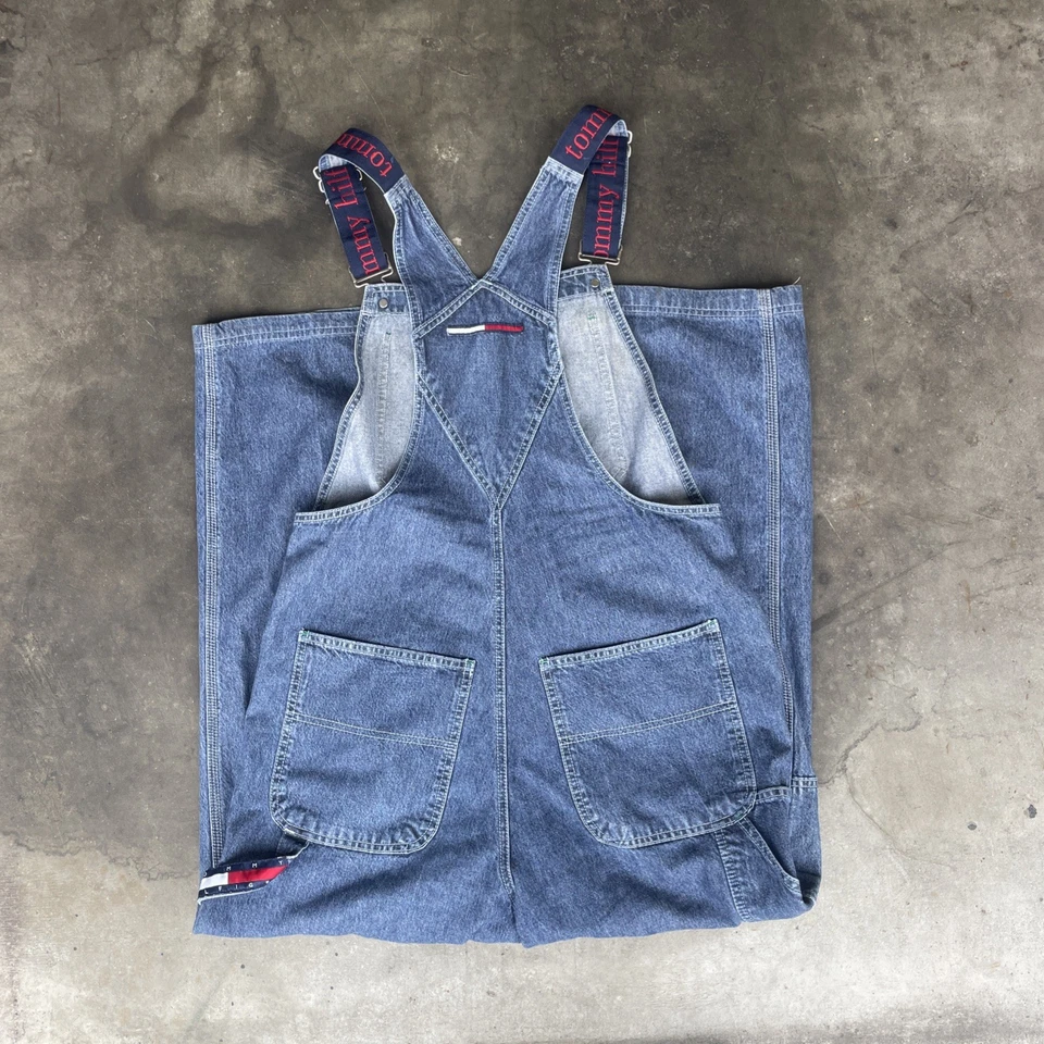 Mono Jean TOMMY HILFIGER Azul Carpintero L Baberos Suelto De Colección Foto 4 de 4