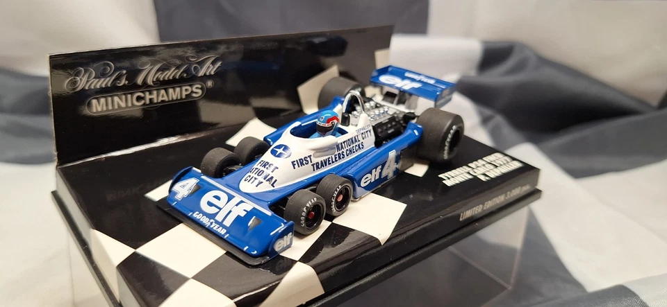 MINICHAMPS /F1 - 1977 TYRRELL P34 FNCB - PATRICK DEPAILLER- 1/43 SCALE MODEL CAR - Image 4 of 4