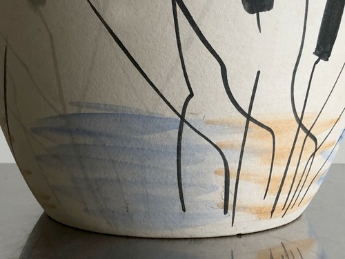1950 MILLET SEVRES VASE CERAMIQUE MODERNISTE ART POPULAIRE Capron Vallauris - Imagen 9 de 10