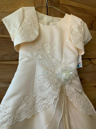 Festliches Kleid mit Reifrock Bolero Jäckchen Kinder Mädchen Gr. 122 / Size 6 - Bild 2 von 11