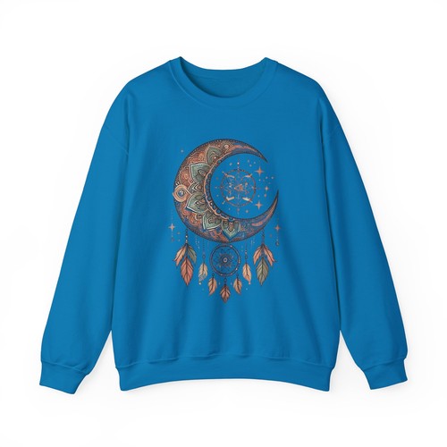 Sudadera Crescent Moon Dreamcatcher Hippie Boho Cuello Redondo, Sudadera Música - Imagen 30 de 57