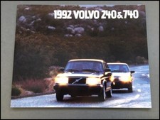 1992 Volvo 240 And 740 Sedan 28-page Original Car Sales Brochure Catalog