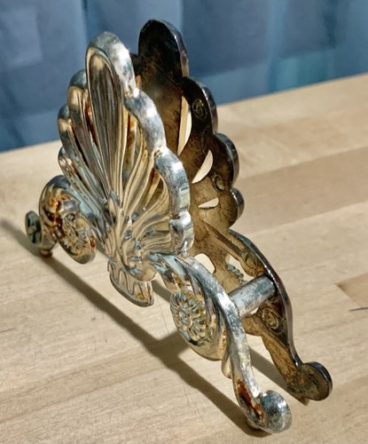 Silver Plate Knife Rest By Leonard Vintage Single Knife Made in Italy Victorian - Bild 6 von 10