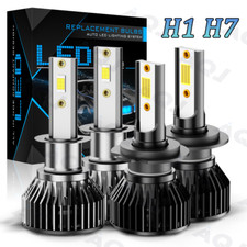 For Benz ML320 ML430 1998-2001 4X H1 H7 LED Headlight High Low Beam Combo Bulbs