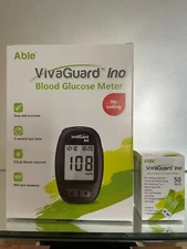 Viva Guard Diabetic Blood Glucose Test Strips QTY 50 EXP 04/2026  + Free Meter 