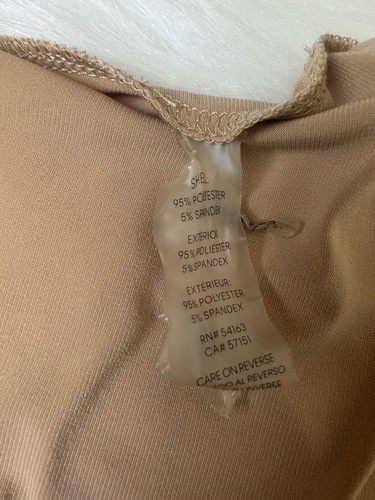 Calvin Klein Gathered V-Neck Standing Collar Sleeveless Top Blouse Nude Small - Bild 8 von 9