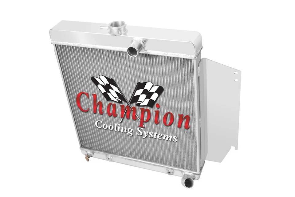Radiador de 3 filas AAR Champion para motor Plymouth Valiant Slant 6 1965 1966 Foto 3 de 4