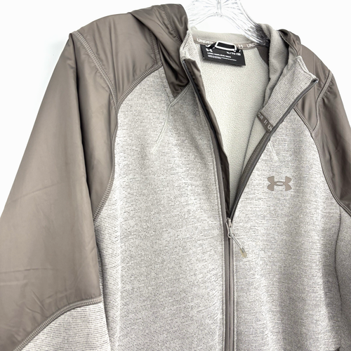 Chaqueta con capucha Under Amour UA Essential para hombre talla X-grande cremallera completa - Imagen 3 de 7