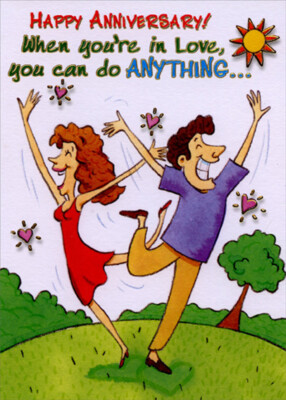 You Can Do Anything Funny / Humorous Wedding Anniversary Congratulations Card