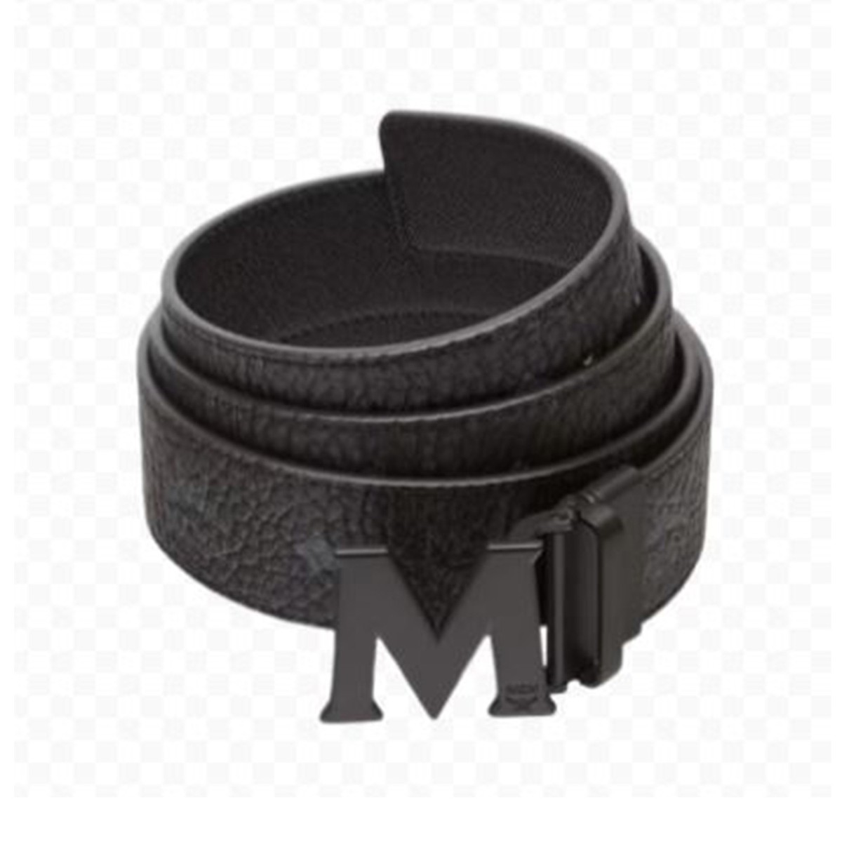 MCM Claus Reversible Belt - Black, Matte Black Buckle
