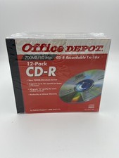 New Office Depot CD-R 700 MB/80 Min Factory Sealed CDs 12 Pack Recordable 1x-16x
