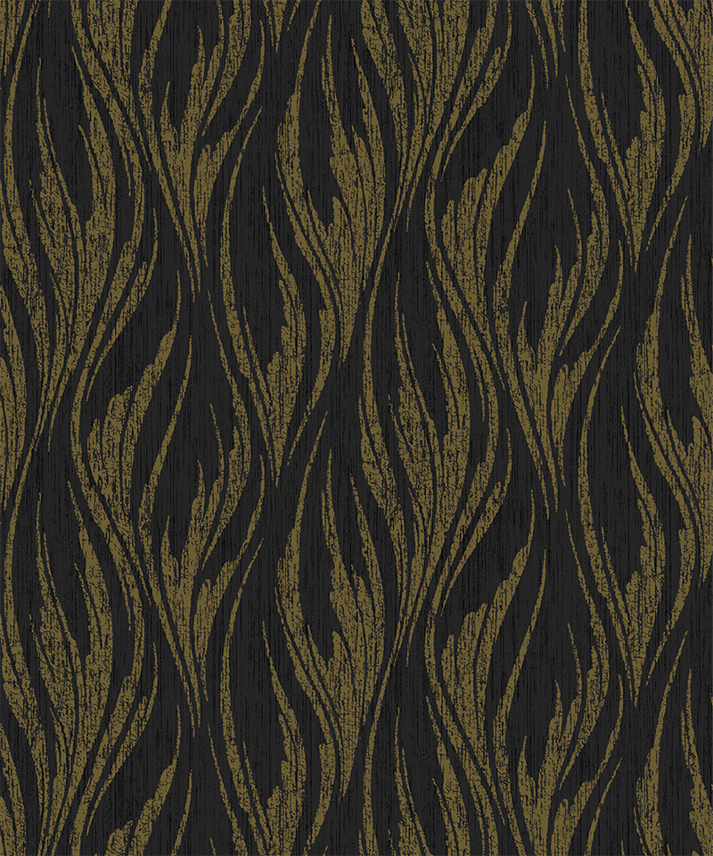 Wave Black Gold Metallic Wallpaper Roll 3D Nonwoven Wall Paper eBay