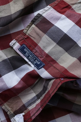 Camel Active Men Casual Shirt Brown Check Cotton size L - Picture 7 of 7