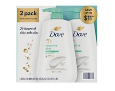 Dove Sensitive Skin Hypoallergenic Body Was 30.6 Fl. Oz Pk.