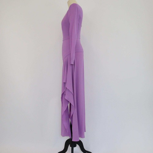 Stella McCartney Lilac Ruffled Long Sleeve Midi Dress - Picture 2 of 3