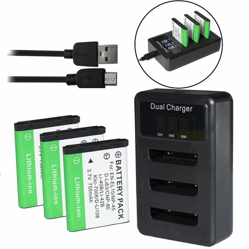 3X Battery + Dual Charger For Fuji Fujifilm Instax Mini 90 Neo Classic Instant - Picture 2 of 11