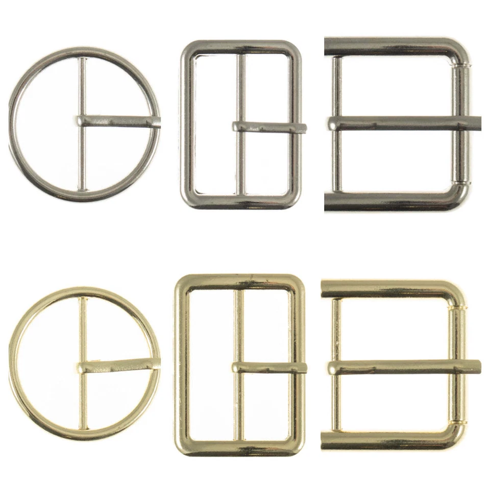 TRIMITS 1 x Rechteck/Rundzinken/Rollschnalle für Taschenherstellung, Gurte und Gürtel. 20/30