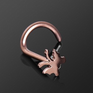 Piercing Nose Ring Butterfly Gold Pink Piercing Nose Ring Butterfly Gold Pink