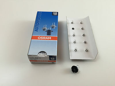 10x OSRAM 12V 1.2W BX8.4D LAMP 2351MFX6 LAMP BOARD CONSTRUCTION INTERIOR LIGHT