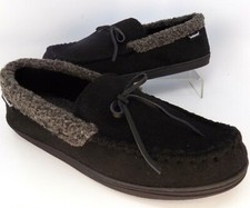 ISOTONER Gabriel Moccasin Indoor/Outdoor Men's Slipper Size 9.5 - 10.5 M, Black