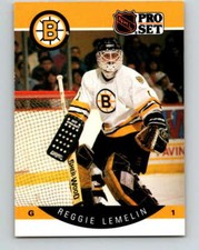 1990-91 Pro Set #9 Rejean Lemelin NM-MT Bruins