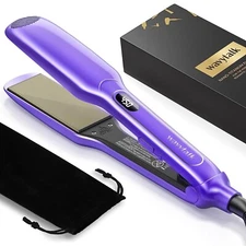 Wavytalk Hair Straightener, 1.7 Inch Titanium Flat Iron for Hair with 290℉-450℉