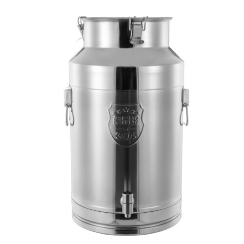 30L Edelstahl Milchkanne Wein Eimer Kessel Tragetasche Kanne Deckel 9,25 Gallonen mit Wasserhahn - Bild 5 von 15
