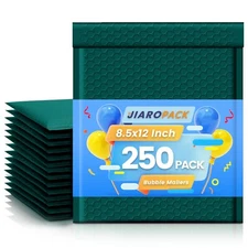 250x Bubble Mailers  Padded Envelopes Mailing Bags Bulk 8.5x12" #2 Forest Green