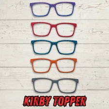 3D PRINTED KIRBY Pair Eyewear Compatible Blank Toppers W/ MAGNETS INSTALLED