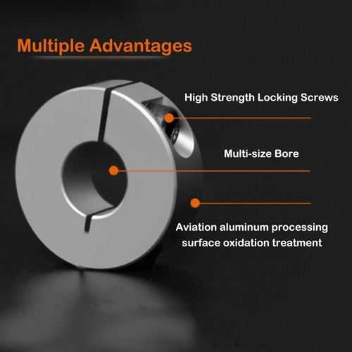 Aluminum Stop Collar Set Drill Bit Depth Stop Split Ring for Prevent over Drill - Picture 4 of 12