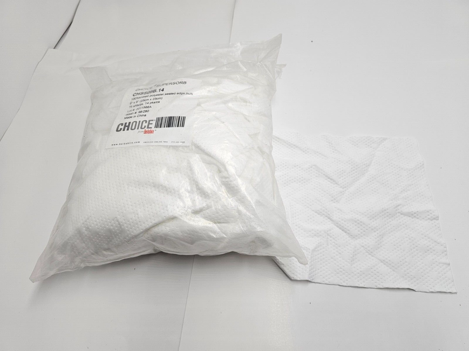 (QTY 75) Berkshire Choice SuperSorb 9″ x 9″ CHSS09B.14 100% Polyester