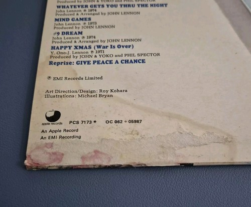 JOHN LENNON SHAVED FISH VINYL LP APPLE UK 1975 RARE MISPRINT EDITION VG/VG - Picture 4 of 10