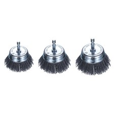 3pcs Nylon Wire Wheel Brush, 1/4" Hex Shank, 1",2",3"